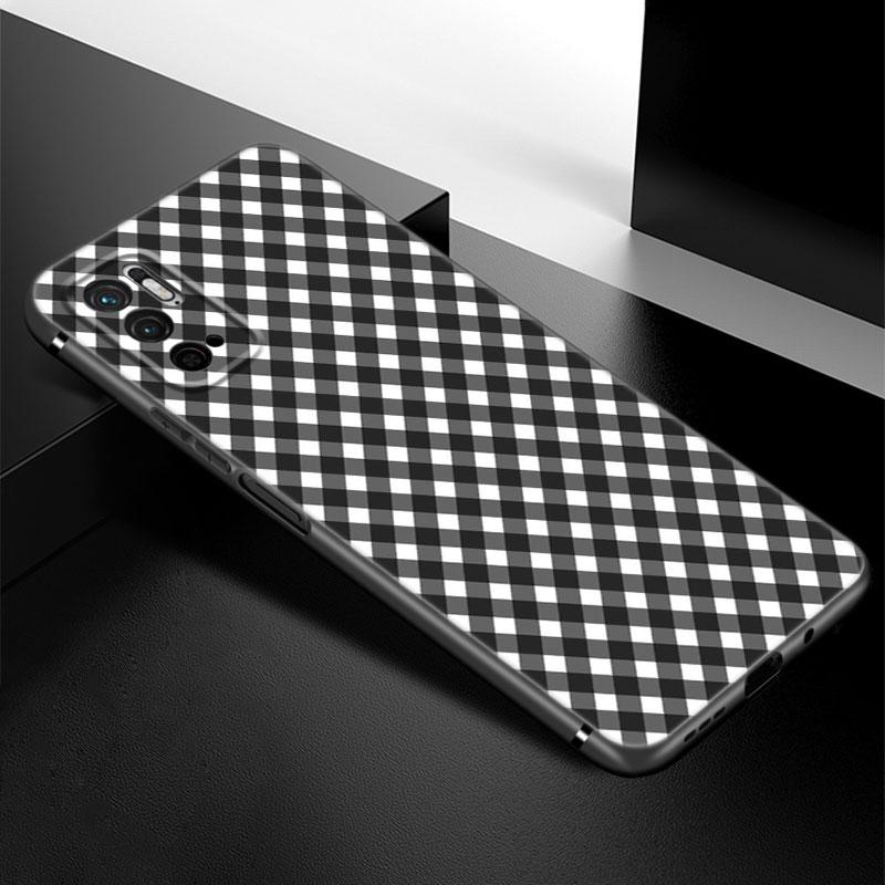 

Черно-белый клетчатый чехол с изображением зебры для Xiaomi Redmi Note 7 8 9 10 Lite 11 11E 11T 12 Pro 11S 4G 10T 5G 8T 9S 10S, черный чехол из ТПУ Redmi Note 7(Pro)
