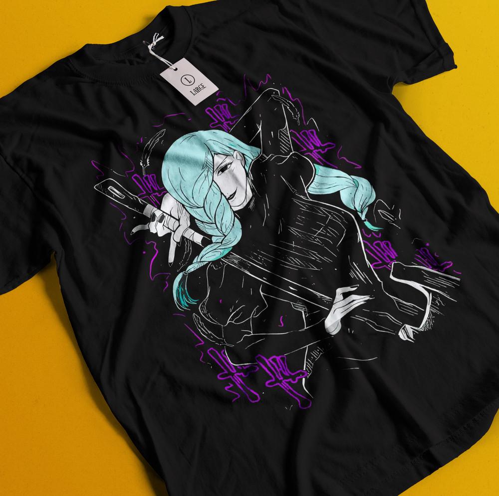 

Jujutsu Kaisen mei mei T-Shirt Gojo Satoru Sukuna Megumi Itadori Horror shirt L