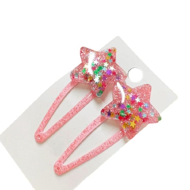 Unique Glitter Star Shaped Small Hair Clip Adorkable Glitter Hair Barrettes Hair Adornment Hair Ornaments