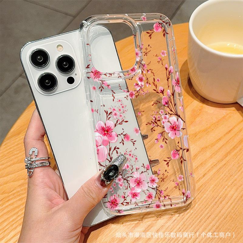 Niche ins wind flower for iPhone16 Apple 11/12/13/14/15Promax mobile phone case 17Air