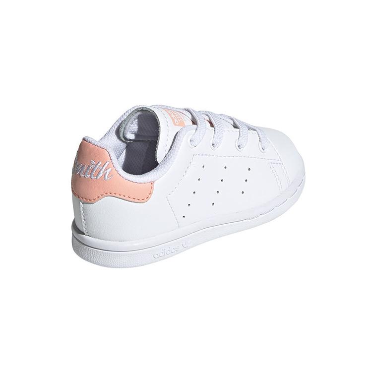 Adidas Originals STAN SMITH El I Slip Resistant Low top Toddler Shoes White Pink Infant And Toddler EE7596