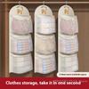 2/3Layer Large Capacity Storage Mesh Bag Underwear Socks Storage Bag Breathable Wardrobe Organizer With Clothes Hanger