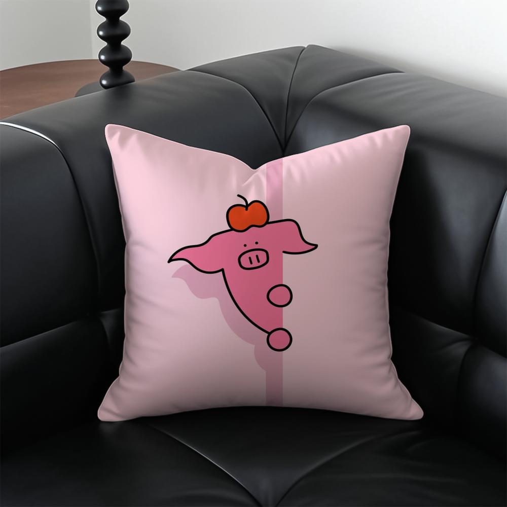 PeekaBoo Animals Cushion Cover Pillow Case Antidustmite Invisible Zipper Silky Plush Cushion
