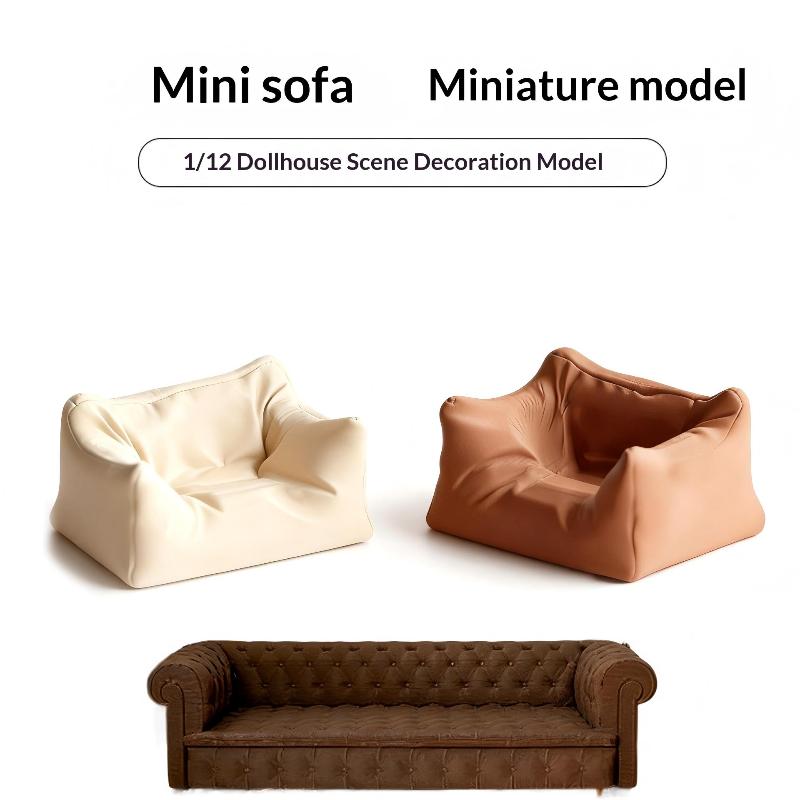 §Miniature Sofa Model 1/12 Dollhouse Furniture Lazy Sofa Ornament Dollhouse Decor Accessories Micro Scene Photography Props
