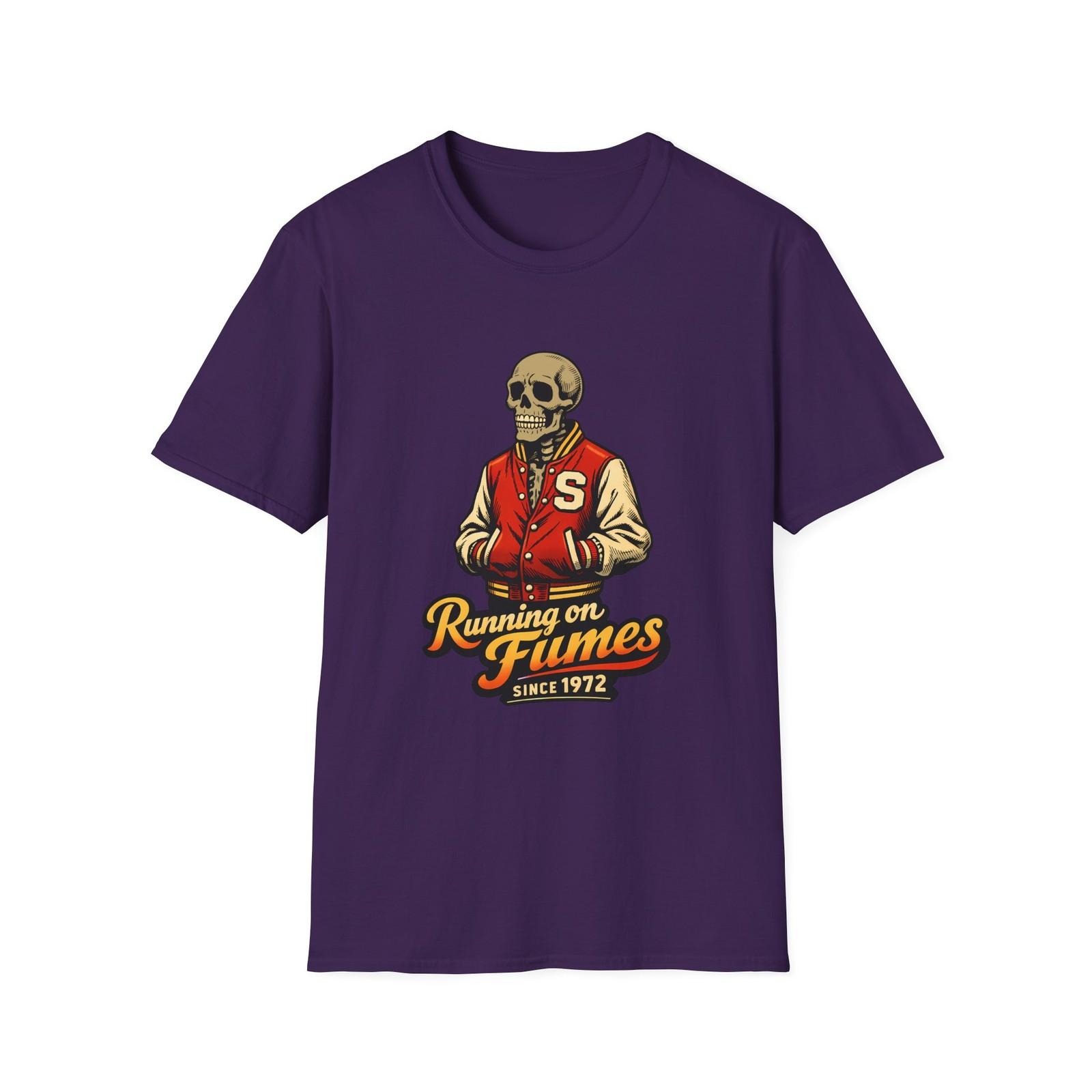 Unisex Softstyle T-Shirt Skeleton Gothic Humor Vintage Retro Comic Undead S разноцветный