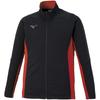 Mizuno Training Black X Chinese Red X Size S To Japanese Size MC-LINE Warm-Up Jacket, Standard, Moisture-Wicking, Quick-Drying, Wear, 32MC0110,