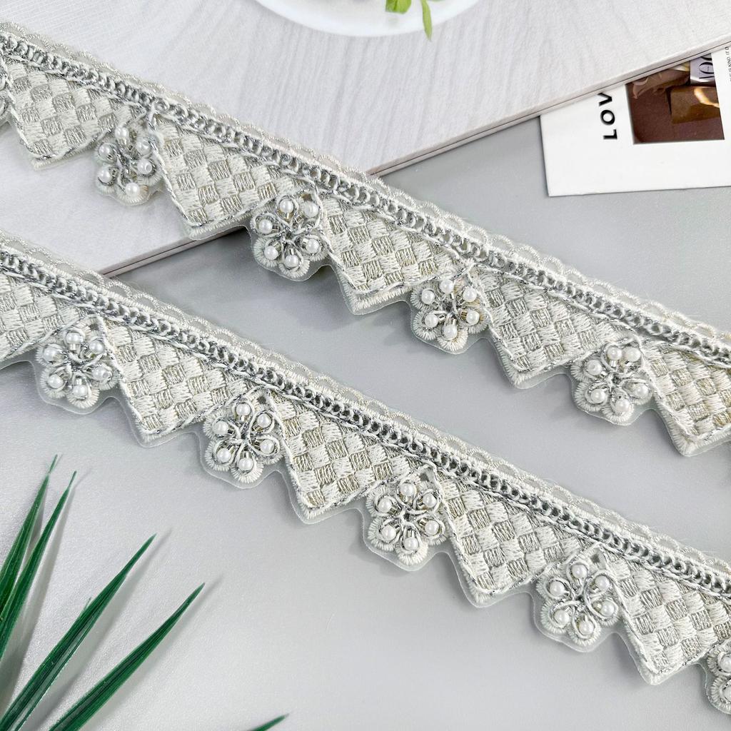 3.5Cm Wave Line Bead Embroidery Flower Decoration Barcode Clothing Window Accessories Home Luggage Accessories Lace Accessories