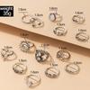 New European and American vintage ring set Water drop geometric women's joint tail ring