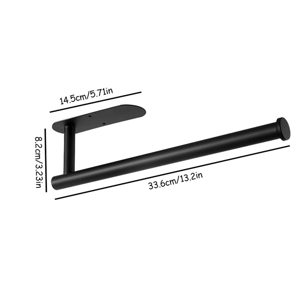 1PC Stainless Steel Toilet Roll Holder Kitchen Bathroom Roll Towel Rack Napkin Hanger Non Perforated Design For Easy Installatio