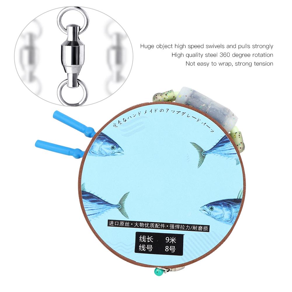 PE Strong Tension Huge Object Powerful Toughness Fishing Line Accessory with Silicone Buffer Bean Anti Winding
