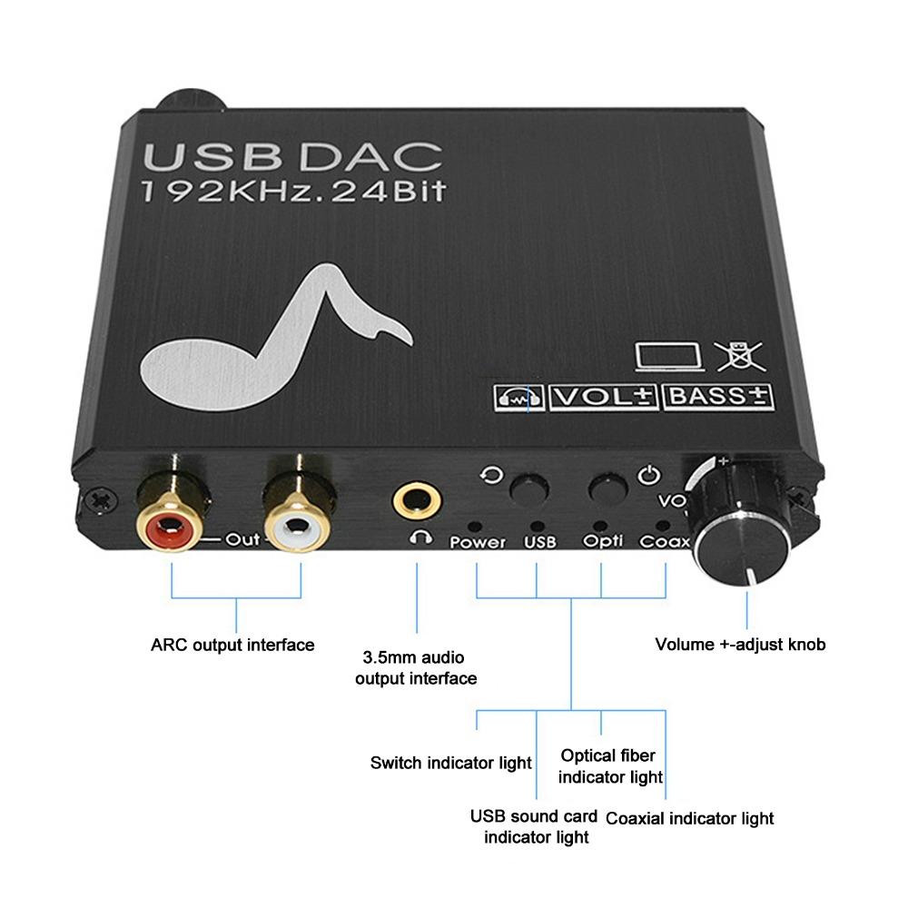 Coaxial Optical Audio AY107 DAC Converter 3.5mm Jack RCA Converter  Stereo Equipment