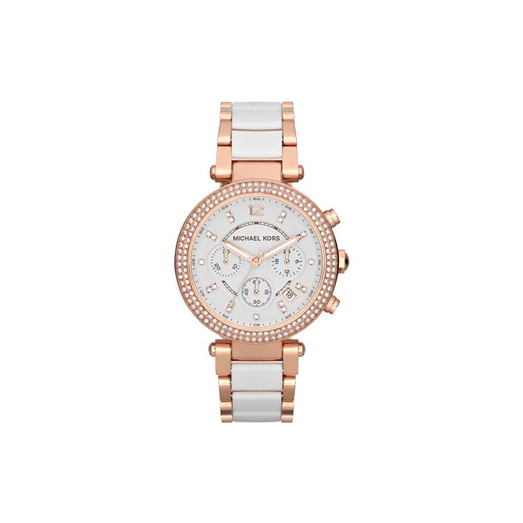 MICHAEL KORS PARKER Collection Wrist Watch Quartz Movement Stainless Steel Strap 39mm White Dial Women s Watch MK5774 MK5774