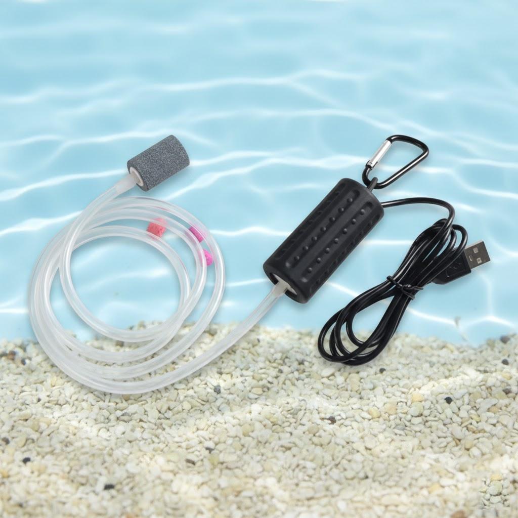 Аквариумный Аквариум USB Кислородный Воздушный Насос Тихий Энергосберегающий Портативный Мини Аквариумные Террариумные Аксессуары чёрный