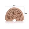 10Pcs Natural Beech Wooden Beads Cat Heart Butterfly Rainbow Cat Teethers Beads for Baby Necklace Pacifier Chain Crafts Jewelry
