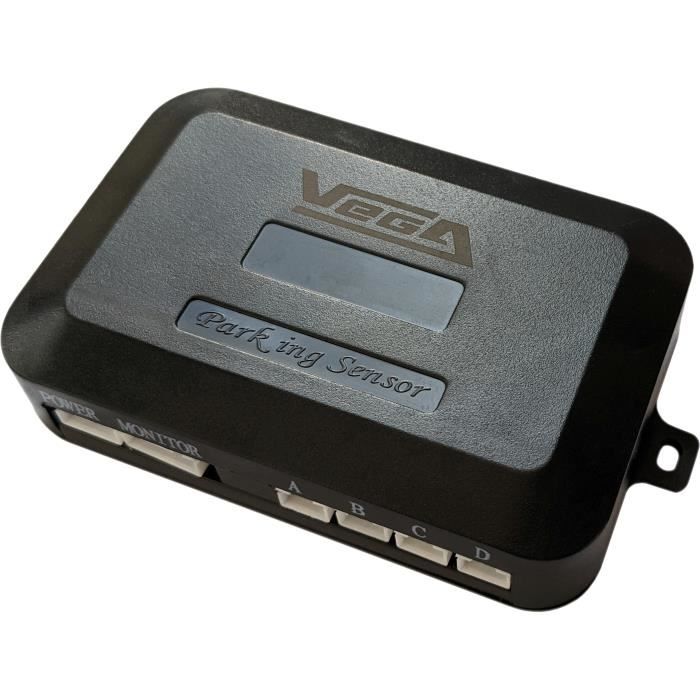 Radars de recul sonore avec écran LCD VEGA® Marque Française 4 capteurs noirs