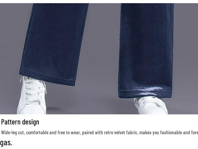 Women's Gold Velvet High-Waist Wide-Leg Pants