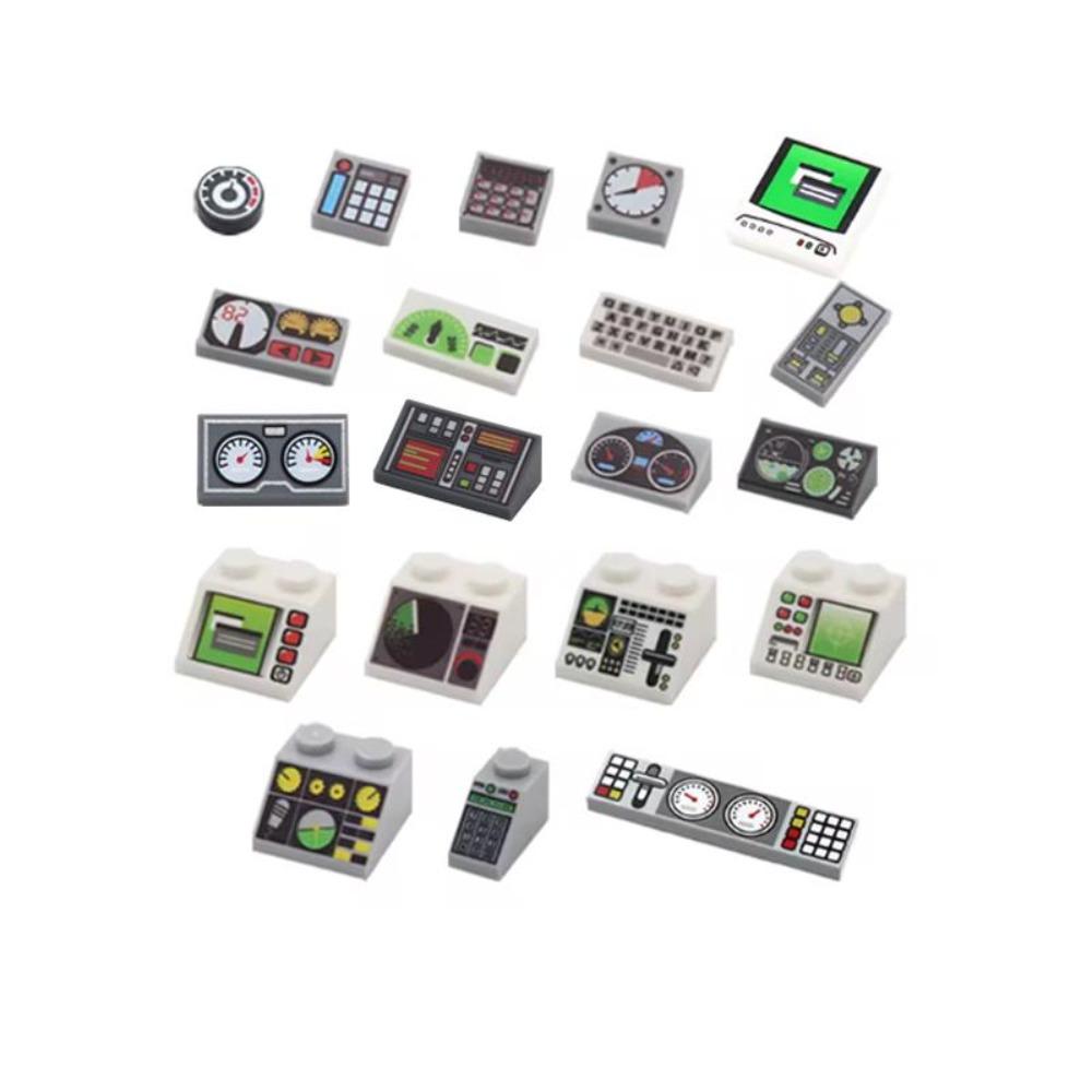 City Building Blocks Accessories Dashboard Audio Computer Control Center Radar Keyboard Mobile Phone Model Mini Brick Toy R054