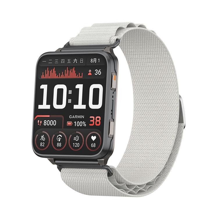 Metal‑Head G‑Buckle Alpine‑Loop Nylon Watch Band for Garmin Venu X1, 26mm Replacement Strap, Strap Only