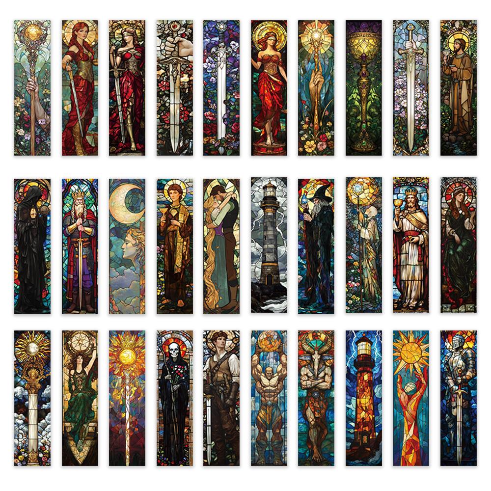 

32pcs, Art Tarot Bookmarks for Teachers, Readers and Lovers, Aesthetic, Healing, Bookmarks, Gifts, Party, Birthday