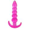 Five Bead Anal Plug Back Court Anal Sella Bead Clear Crystal Anal Plug Anal Reamer for Men and Women Masturbation Device