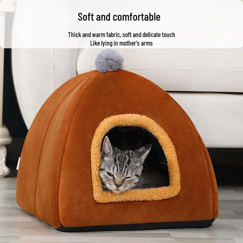 Pet Nest: Dual-Use Yurt Dog and Cat Bed for Small and Medium Dogs, All-Season Comfort
