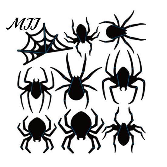 Easy To Clean Wall Murals Halloween 3D Stickers, Self-adhesive Peel And Stick PVC Waterproof Durable Decals for Home Ghost/Bat/Spider Party