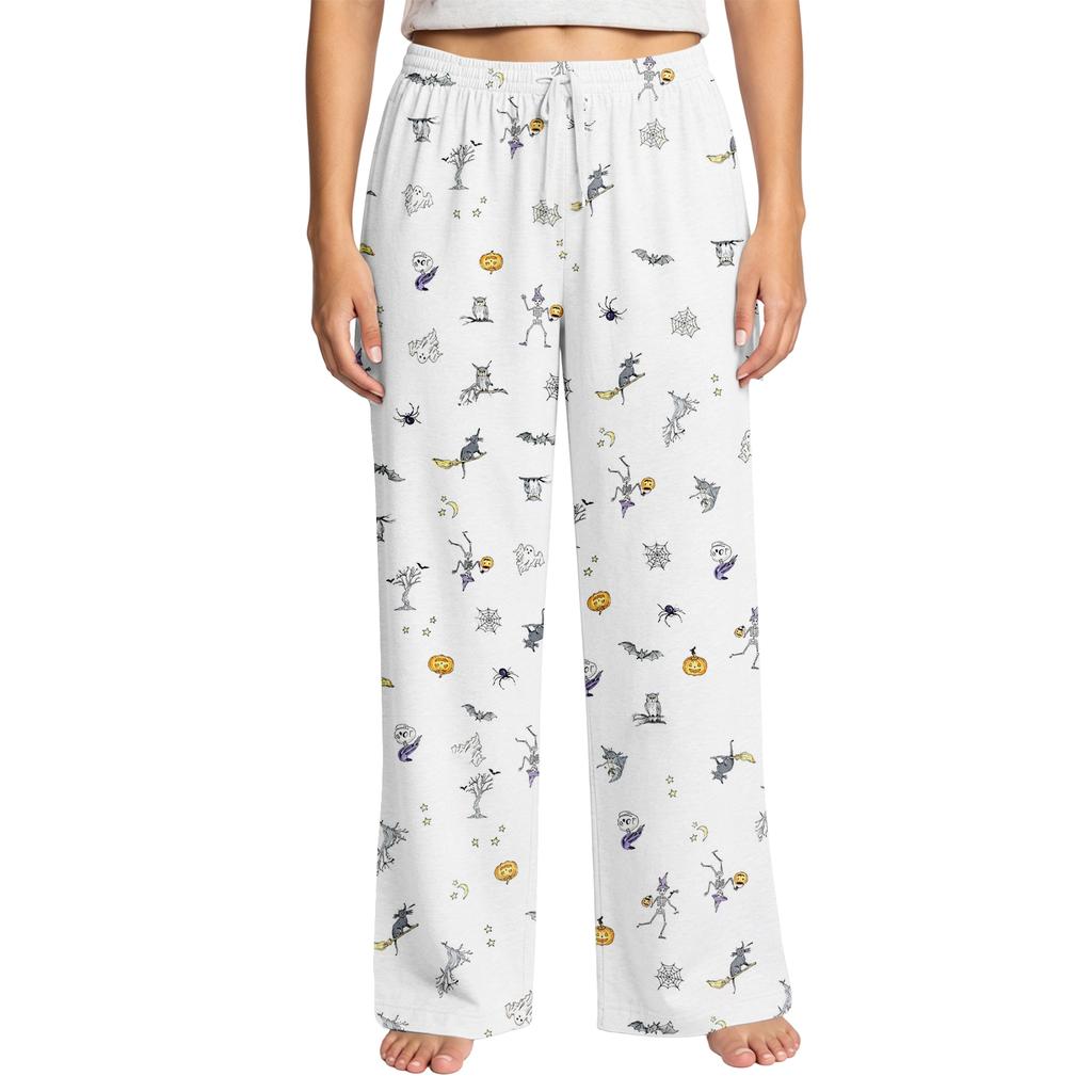 Pantaloni Pigiama da Donna Eleganti per Halloween, per Dormire, Rilassarsi e Riposarsi