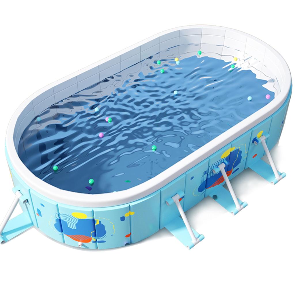 Haikawi Home Pool No Air Pump High Safe and Quick Opening and Closing Easy Storage Oval Design Suitable for Water Resistance For Indoor Use and
