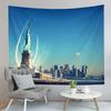 Berühmte Freiheitsstatue Wandteppich New York Sonnenuntergang Nachtansicht Wandteppich Kunst Wandbehang Zuhause Wohnzimmer Schlafzimmer Wohnheim Wandteppiche