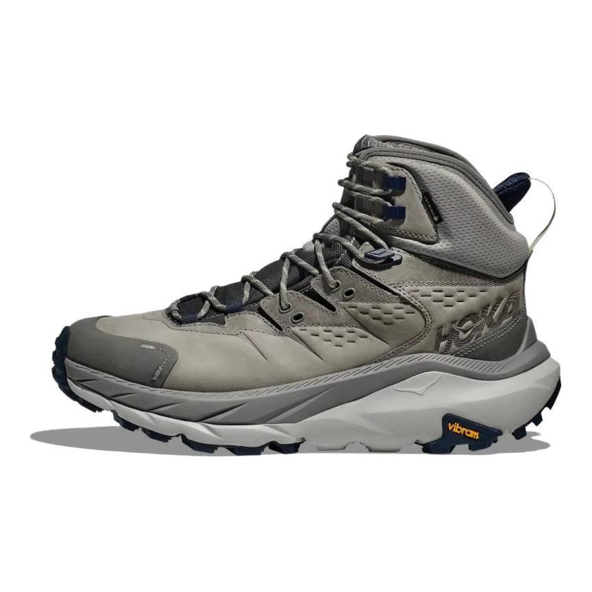 HOKA ONE ONE Kaha 2 Anti-Slip Wear-Resistant High-Top Trekking Shoes Men's Gray Sneakers 1123155-ADS