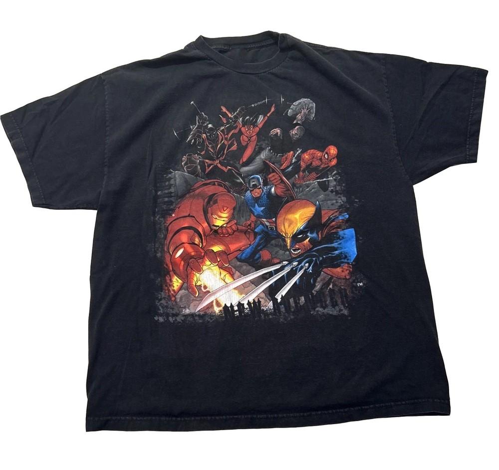 Marvel Comics Mad Engine Новые Мстители Росомаха Футболка Размеры S-5XL Фанмейд Унисекс Футболка XXL