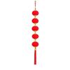 Printed Pattern Chinese Lantern Pendant Flocked Fabric Circular Window Lantern  Chinese New Year