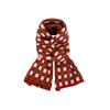 New Red Chessboard Plaid Knitted Scarf For Women And Men In Winter The Same Warm And Versatile Small Scarf