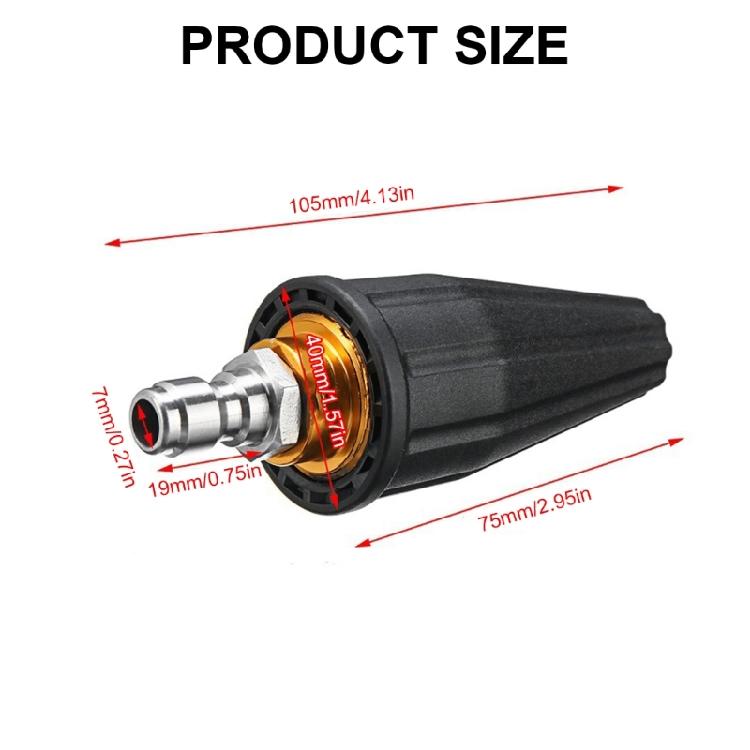 Pressure Washer Tips Turbines Nozzle Pressure Washer 1/4 Quick Connection 3600PSI Rotating 360 Pressure Washer Nozzle