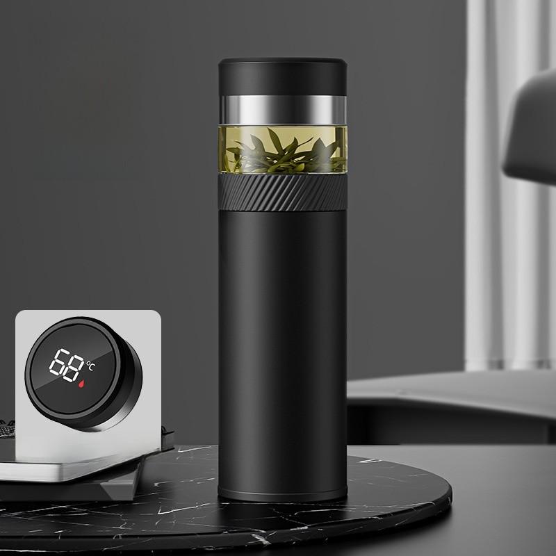 Stainless Steel Insulated Travel Mug With Tea Separation For Men And Women