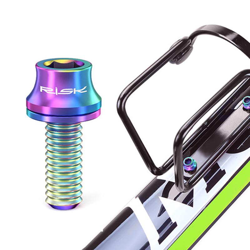 2 buc M5X12 Titan biciclete sticla de apă tijă capac colivie șuruburi drum Mountain Bike apă suport șuruburi pompă de aer suport șuruburi fixe