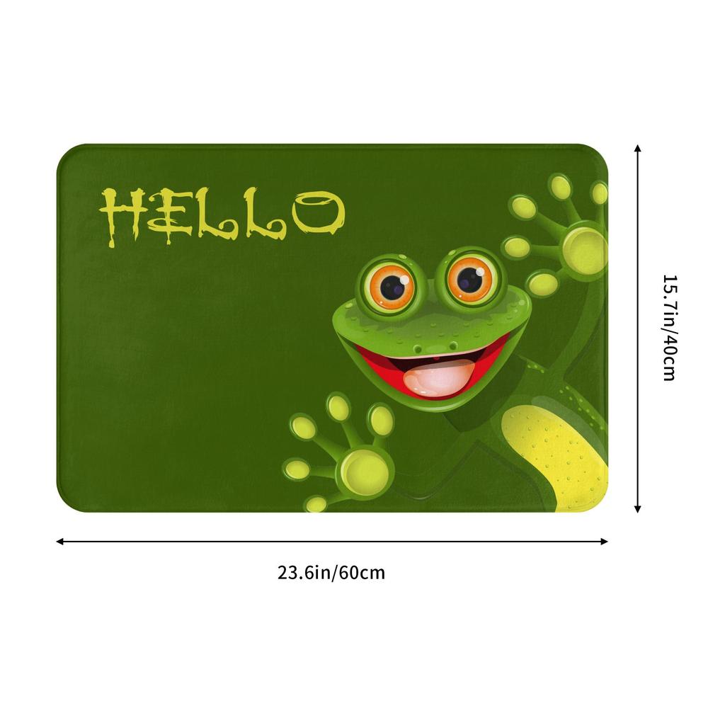 Happy Frog Doormat Mat Anti-Slip  Kitchen Bath Living Room Rug Carpet 40*60cm