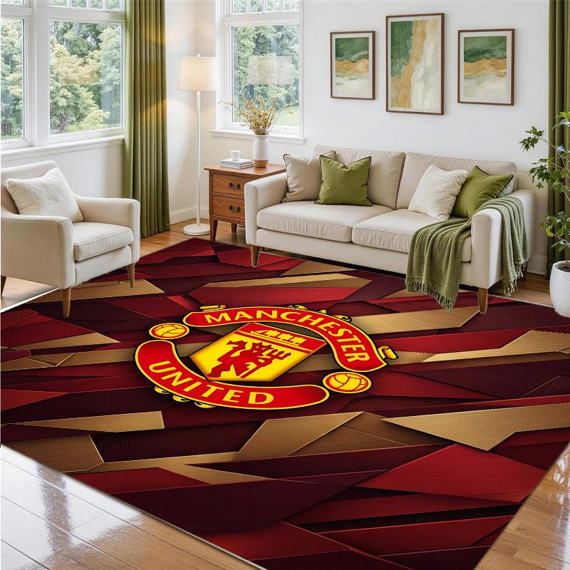 Manchester United Design Kristall Samt Teppich Weiche Dekorative Matte für Schlafzimmer Eingang
