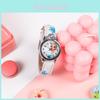 Relógio Infantil Princesa Disney Com Pulseira de Couro E Função de Hora Mundial Para Crianças