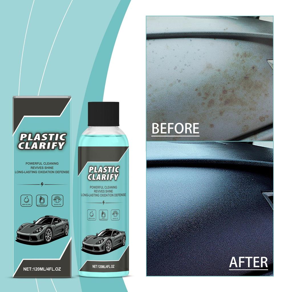 Automobile Plastic Refurbishment Agent Reducing Agent Bright Plating Agent Aging Tire Interior Leather Seat Cleaning Agent Dedicated(120ML)