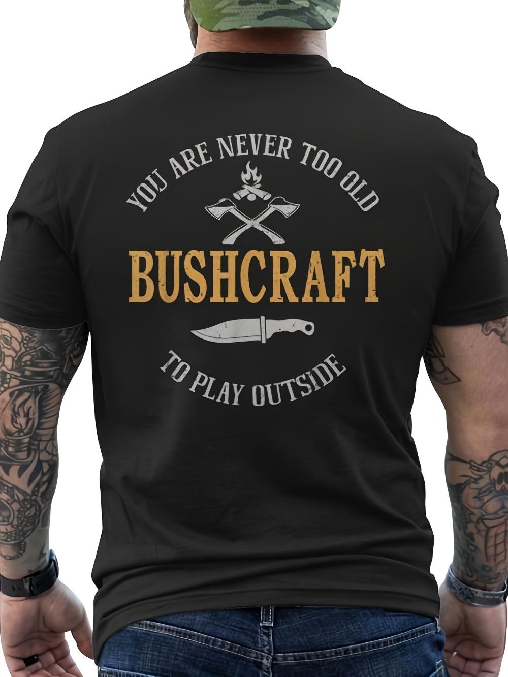

New Outdoor Survival T-Shirt-Featuring Slogan You Re Never Too Old To Outdoors Adorned with Skulls Crossbones S разноцветный