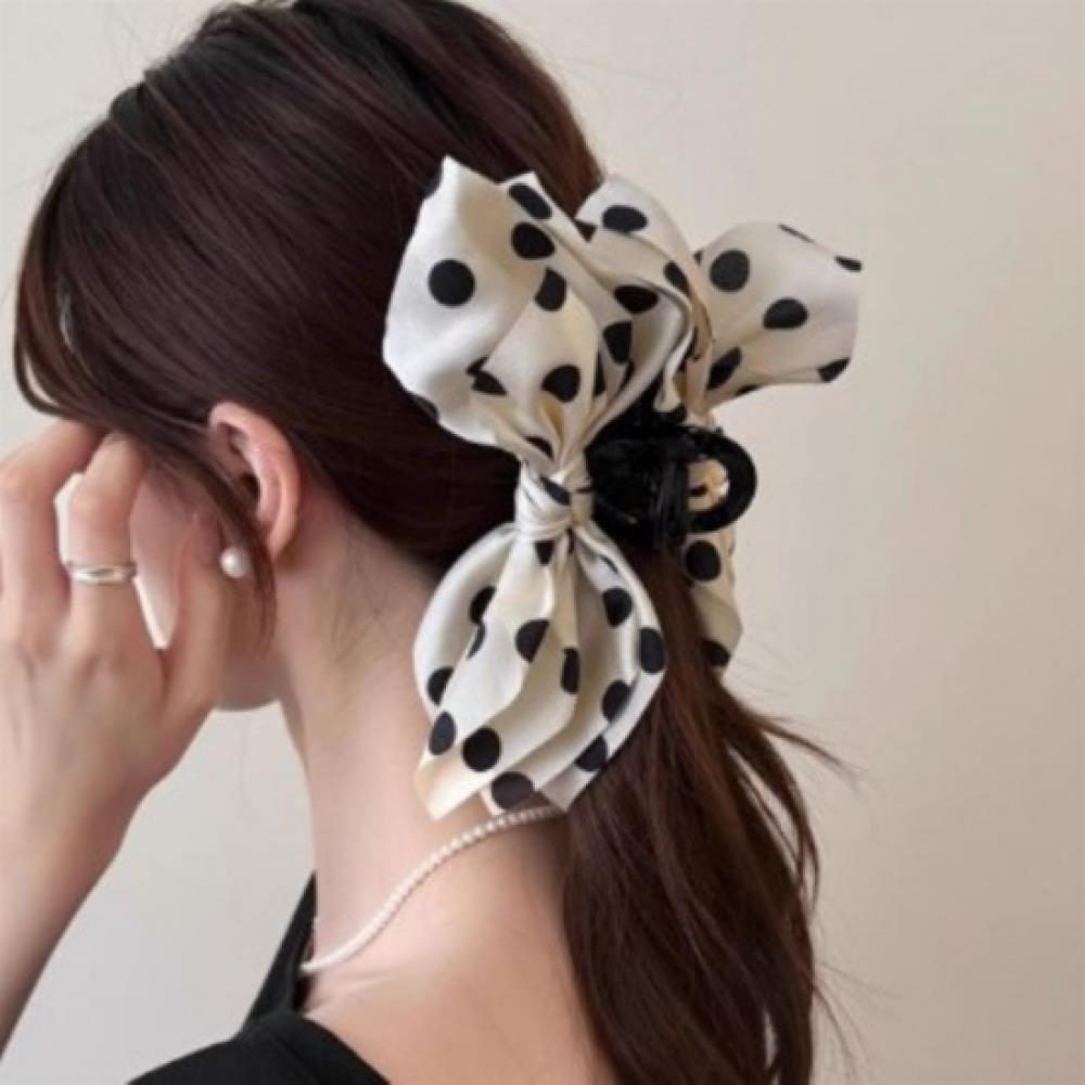 New Arrivals Open Run Women Hair Clip With Lovely Dot Pattern