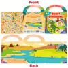 Reusable Sticker Collection Book for Kids Toddlers Dinosaurs Vehicles Funny Animal Cartoon Busy Sticker Toy Gift for Boys Girls