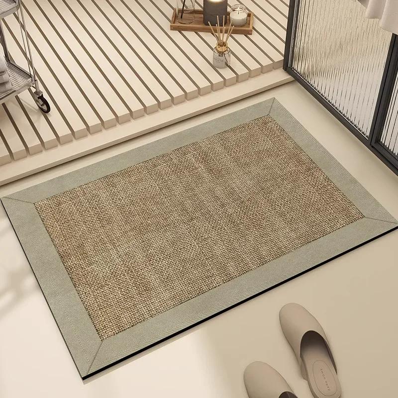 Bathroom Mat Absorbent Floor Mats Bath Carpet Soft Diatom Mud Non-slip Rug Toilet Doormat Entrance Door
