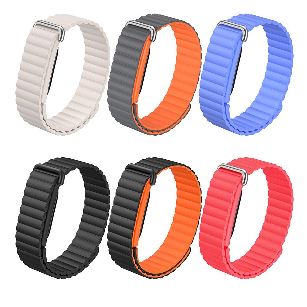 Silicone Magnetic Strap for Google Fitbit Air Rubber Loop Bracelet Outdoors Sports Band Wristband for Women Men