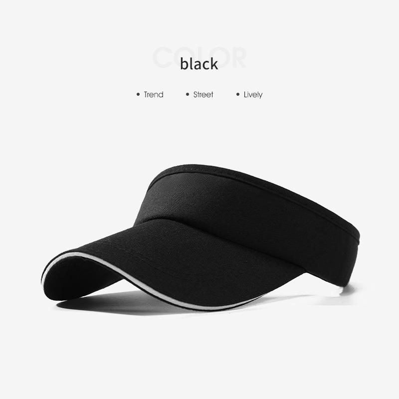 Customized Logo Fashion Sport Golf Visor Outdoor Sunshade Hollow Top Sun Hat