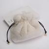 Lara Fur Drawstring Bag - Ivory (Free Gift: Lara Canvas Bag + Wool Gloves)