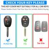 QBUC for Toyota Key Fob Cover with Keychain,Soft TPU Full Protection key fob cover Fit for Toyota 4Runner Corolla Tacoma etc