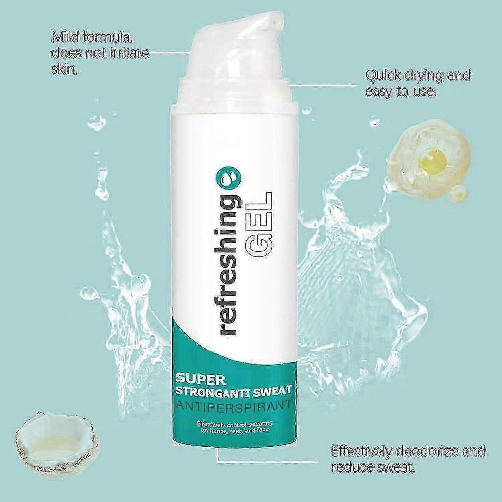 Strong Antiperspirant Gel for Hyperhidrosis, 50ml for Effective Armpit Sweat Protection for Men and Women