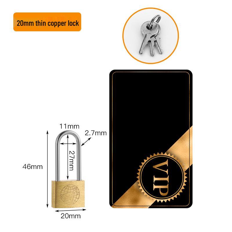 Extra Long Shackle Padlock 30mm Copper with 3 Keys for Cabinets and Doors